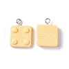 Opaque Resin Pendants RESI-G051-04B-2