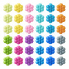 48Pcs 12 Colors Flower Food Grade Eco-Friendly Silicone Beads SIL-TA0001-50-11