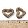 Heart Shape Polymer Clay Rhinestone Beads CLAY-NH0001-09A-02-3