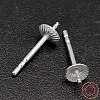 925 Sterling Silver Cup Ear Stud Findings STER-F015-03-3