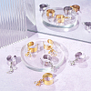 8Pcs 4 Style 304 Stainless Steel Open Cuff Rings Set RJEW-AB00011-4