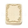 Rectangle Flower Frame Brass Stamp Heads AJEW-M037-04G-06-2