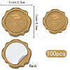 CRASPIRE 100Pcs Graduation Theme Adhesive Wax Seal Stickers DIY-CP0010-54C-2