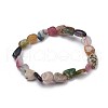 Natural Tourmaline Stretch Beaded Bracelets BJEW-K213-C15-1