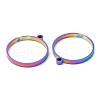 304 Stainless Steel Open Back Bezel Flat Round Pendants STAS-Z040-04B-RC-2