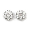 Brass Micro Pave Clear Cubic Zirconia Cabochons KK-P302-13P-1