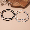 4Pcs 4 Styles Glass Seed Beads Stretch Bracelets for Women AS9138-3