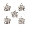 Brass Micro Pave Cubic Zirconia Charms KK-E068-VB283-4