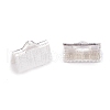 304 Stainless Steel Ribbon Crimp Ends STAS-P249-27B-S-2