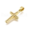 Brass Micro Pave Cubic Zirconia Pendants KK-Z100-30G-2