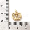 Rack Plating Brass Micro Pave Cubic Zirconia Pendants KK-H508-28G-07-3