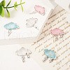 6Pcs 6 Styles Opaque Resin Pendants FIND-TA0002-50-4