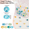 SUNNYCLUE 140Pcs 7 Style Electroplate Transparent Glass Beads Strands EGLA-SC0001-22-2