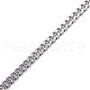 304 Stainless Steel Twisted Chains Curb Chains CHS-P002-03P-0.6MM-2