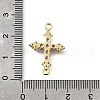 Brass Pave Cubic Zirconia Connector Charms KK-Q066-12G-3