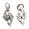 Rack Plating Brass Micro Pave Cubic Zirconia Pendants KK-F856-06P-1