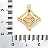 Brass Micro Pave Clear Cubic Zirconia Pendants KK-U065-18G-3