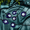 GOMAKERER 6Pcs 6 Styles Turkish Blue Evil Eye Glass Pendants Decorations HJEW-GO0001-05-7