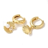 Rack Plating Brass Micro Pave Clear Cubic Zirconia Hoop Earrings EJEW-B062-37G-2