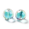 Two Tone UV Plating Rainbow Iridescent Acrylic Beads TACR-D010-03A-02-3