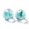 Two Tone UV Plating Rainbow Iridescent Acrylic Beads TACR-D010-03A-02-3