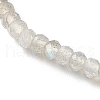 Faceted Rondelle Natural Labradorite Beads Stretch Bracelets BJEW-JB06383-09-4