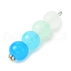 4Pcs 4 Colors Glass Beaded Pendants PALLOY-JF02813-4