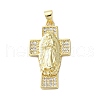 Brass Micro Pave Cubic Zirconia Pendants KK-A212-05C-G-1