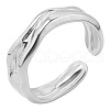 Minimalist Serpent Stainless Steel Ring Open Cuff Rings for Women ZX5128-1-1