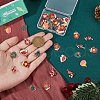 SUPERFINDINGS 36Pcs 9 Styles Christmas Theme Alloy Enamel Pendants FIND-FH0010-15-3