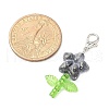 Flower Transparent Acrylic & Glass Pendant Decorations HJEW-JM03272-01-4