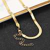 Ion Plating(IP) 201 Stainless Steel Herringbone Chain Necklaces NJEW-M187-06G-1