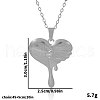 Stainless Steel Bleeding Heart Pendant Necklaces for Women MY3477-1-1
