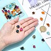 40Pcs 8 Colors Dyed Natural Dragon Veins Agate Nuggets Connector Charms PALLOY-CJ00042-4