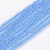 Electroplate Transparent Glass Beads Strands X-EGLA-N002-03E-1