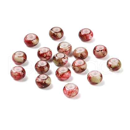 Opaque Spray Painted Glass Beads X1-GLAA-G118-01U-1