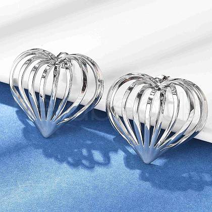 304 Stainless Steel Stud Earrings EJEW-D319-01P-1