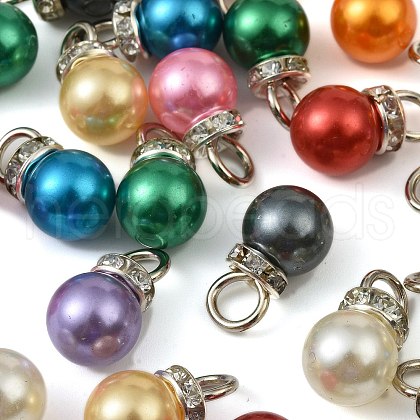ABS Plastic Imitation Pearl Pendants KY-XCP0001-39-1