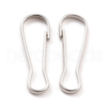 Non-Tarnish 201 Stainless Steel Keychain Clasps STAS-C044-05B-P-1