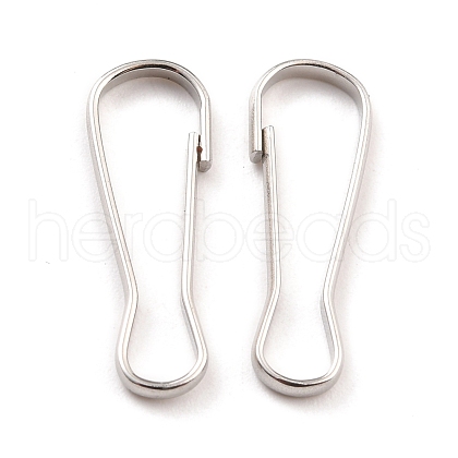 201 Stainless Steel Keychain Clasps STAS-C044-05B-P-1