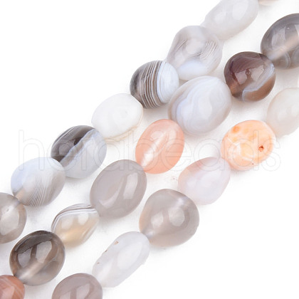 Natural Botswana Agate Beads Strands G-S359-156-1