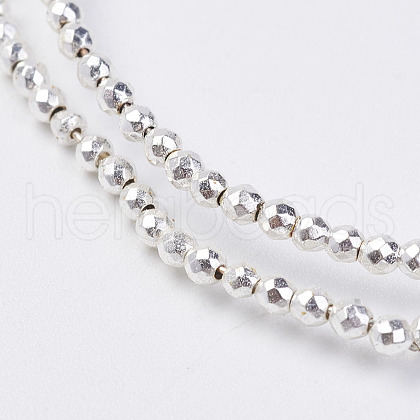 Non-magnetic Synthetic Hematite Bead Strands G-P262-25-2mm-S-1