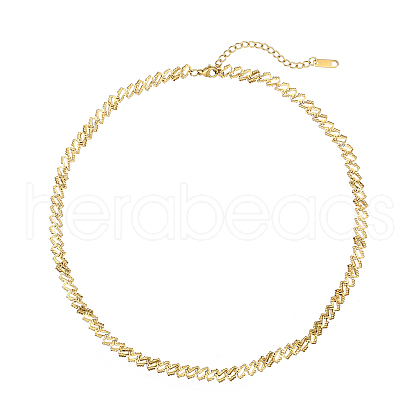 Stainless Steel Lace Embossed Square Chain Necklaces XL5597-1-1