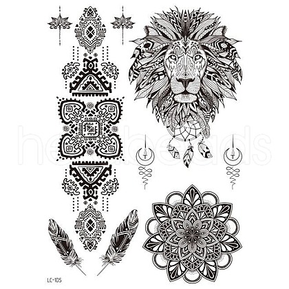 Mandala Pattern Vintage Removable Temporary Water Proof Tattoos Paper Stickers MAND-PW0001-14E-1