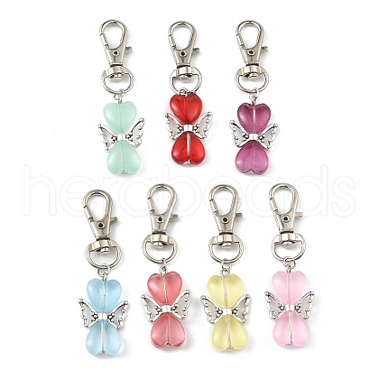 Angel Glass Pendant Decoration X1-HJEW-JM01188-1