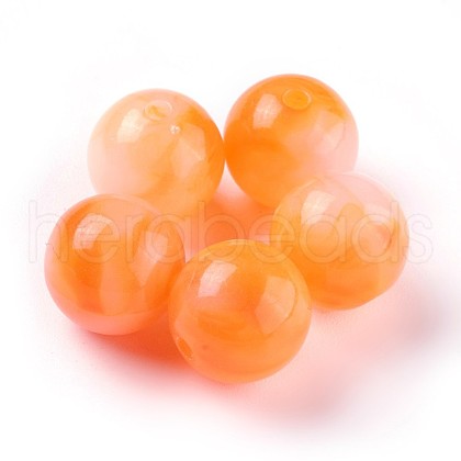 Acrylic Imitation Jade Beads MACR-E025-25H-8mm-1