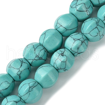 Dyed Synthetic Turquoise Beads Strands G-H023-A09-01-1
