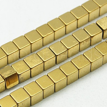 Non-magnetic Synthetic Hematite Beads Strands G-K018-4mm-01-1