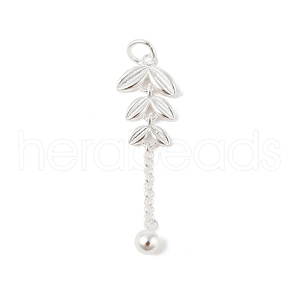 925 Sterling Silver Wheat Tassel Pendants STER-D288-02S-1