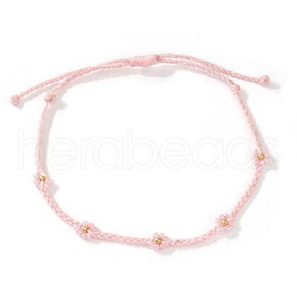 Vintage Glass Beaded Pearl String Adjustable Bracelet for Girl TG8813-6-1